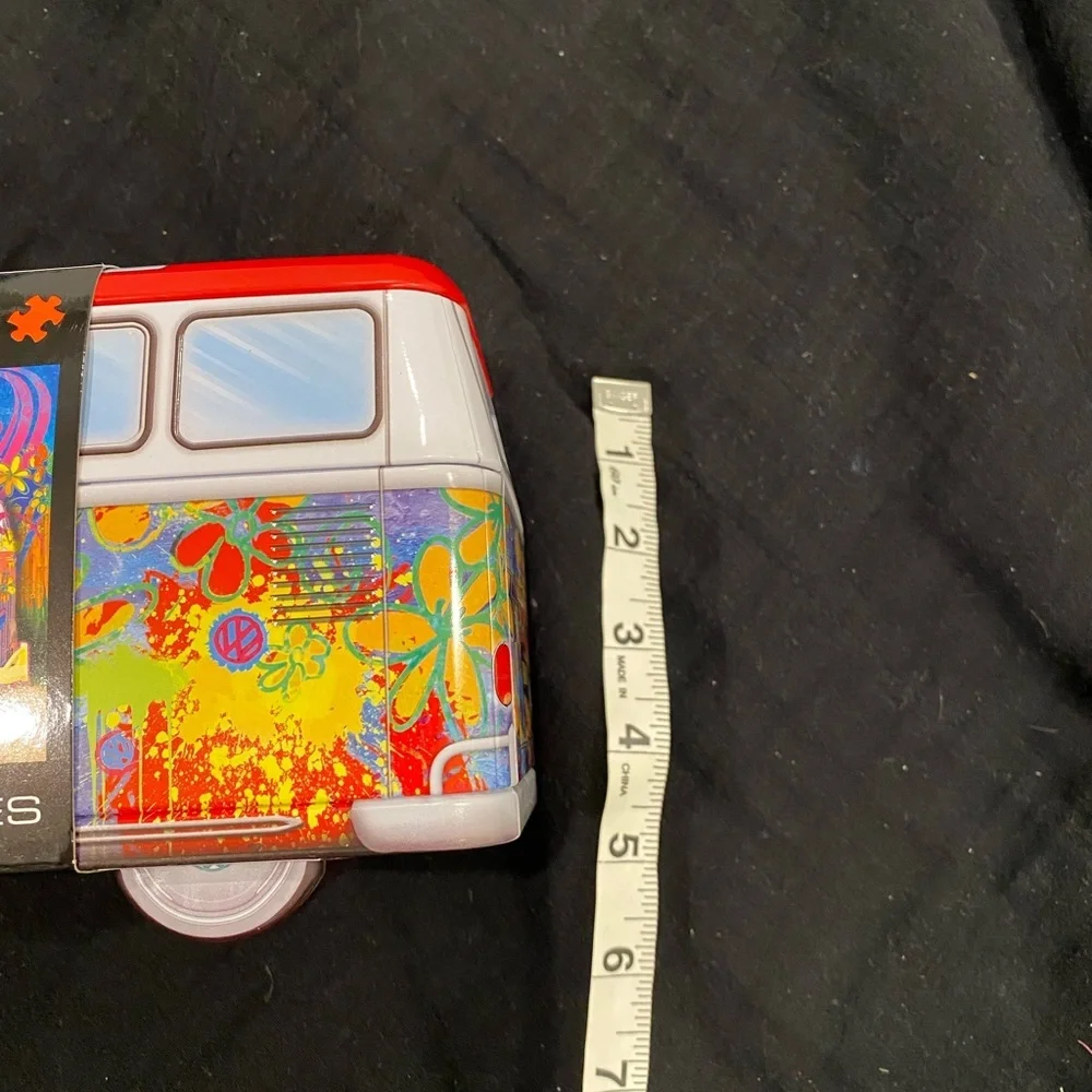 GROOVY VW bus puzzle in COLLECTABLE tin- see pic for all the details! Family FUN - Picture 4 of 12